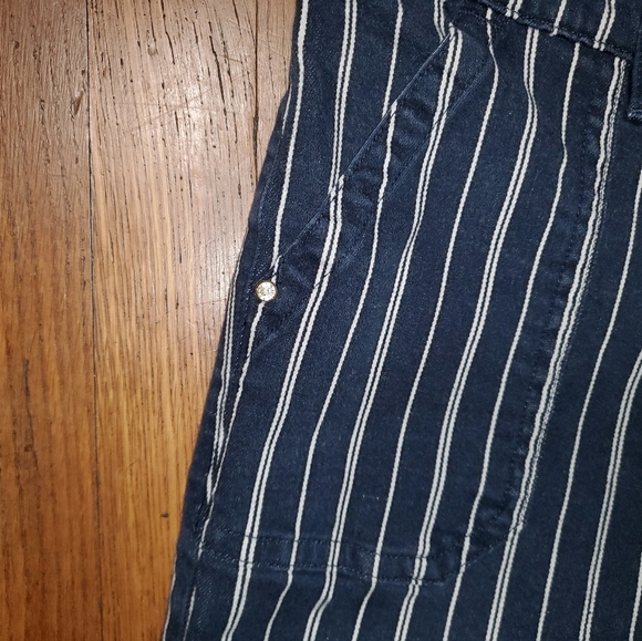 Juicy Couture Navy Striped Straight Crop Jeans - Picture 13 of 14